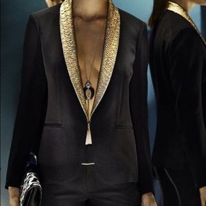 rag and bone gold and black blazer